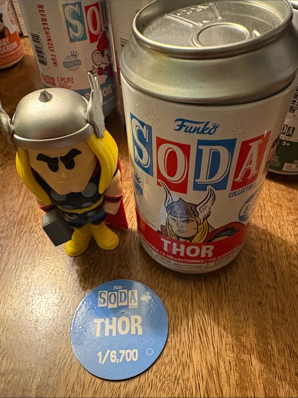 Funko Thor Soda Vinyl Figure - Yellow, Silver, Red, Blue